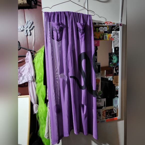 SKNDLSS Shein X purple snake mesh pants - Picture 3 of 7